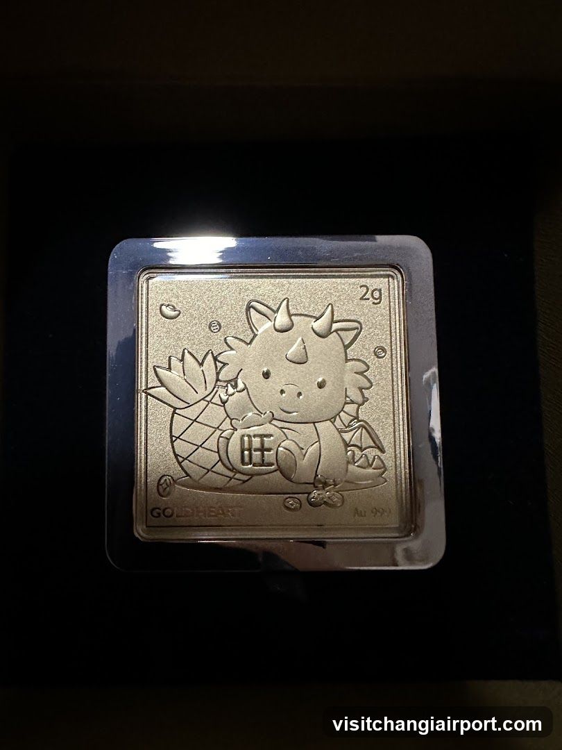 Gold coin with dragon design