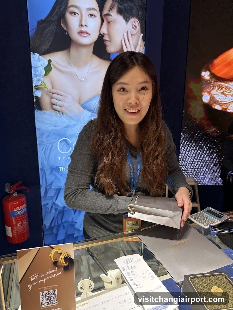 Jewelry Store Interior with Staff and Display