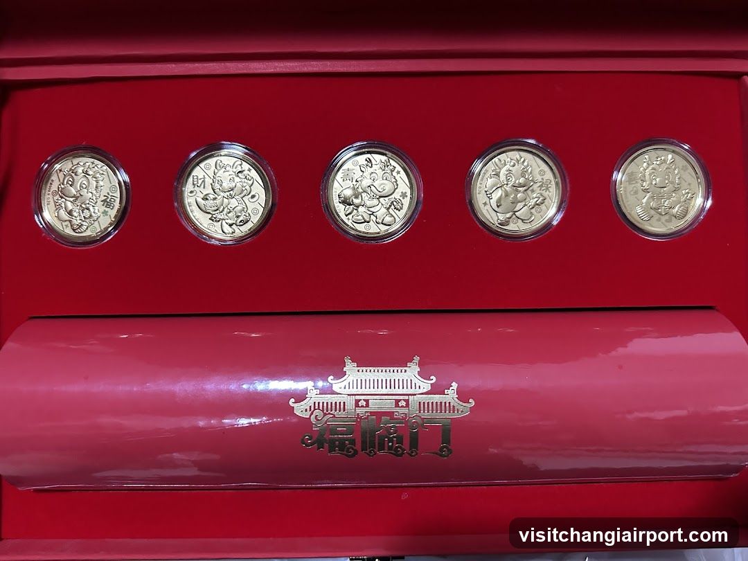Red Gift Box with Coins