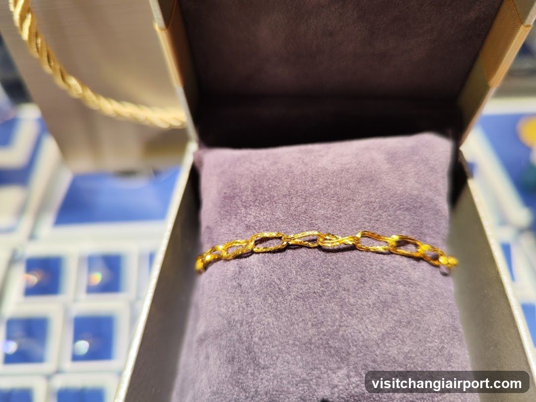 Gold Bracelet in Display Case