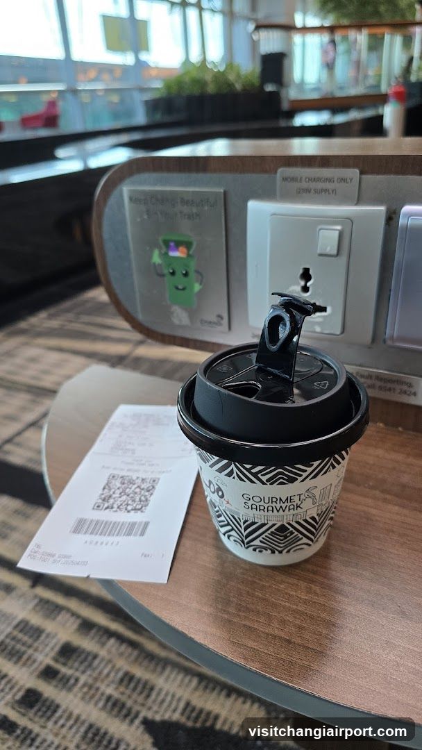 Coffee Cup and Receipt on Table