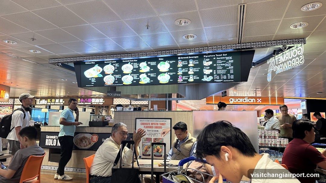 Food Court Interior with Menu Board