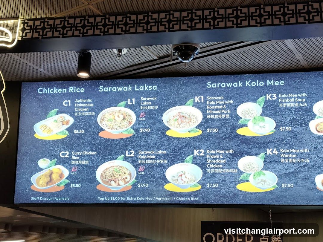 Sarawak Noodle Menu Board