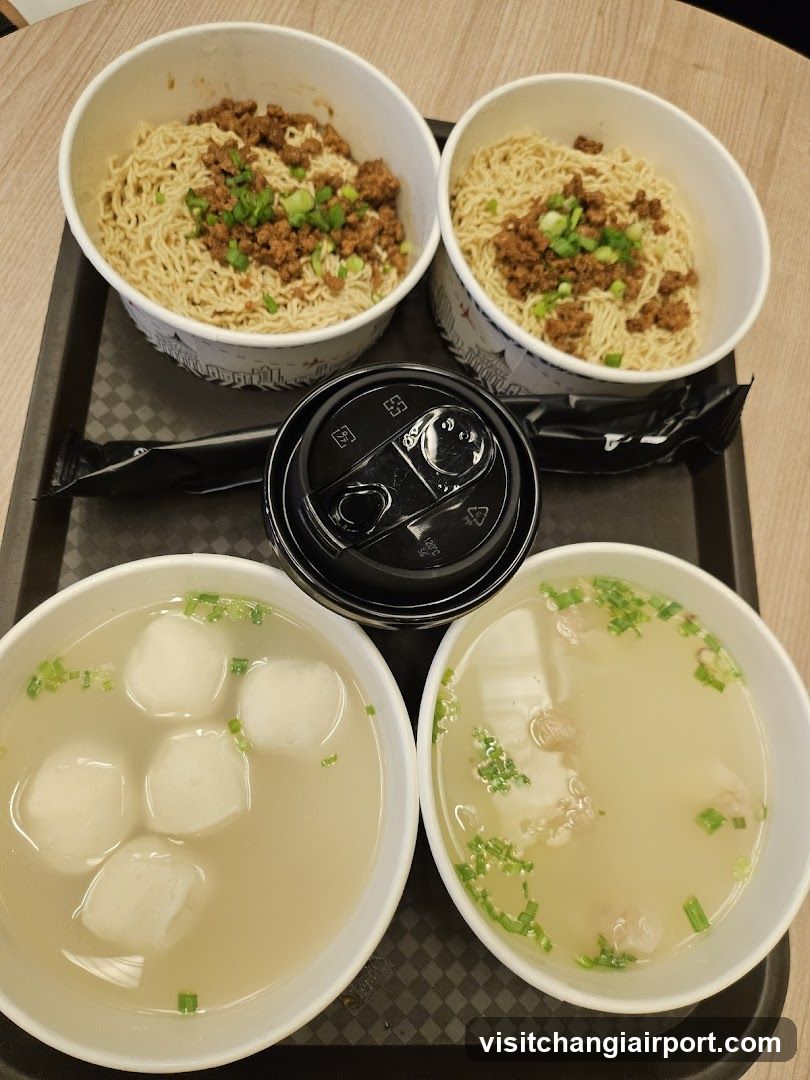 Noodle and Soup Meal Tray