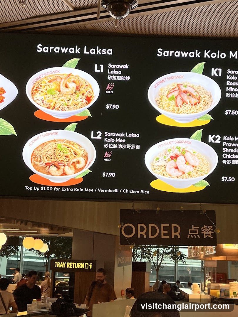 Sarawak Laksa & Kolo Mee Menu Board