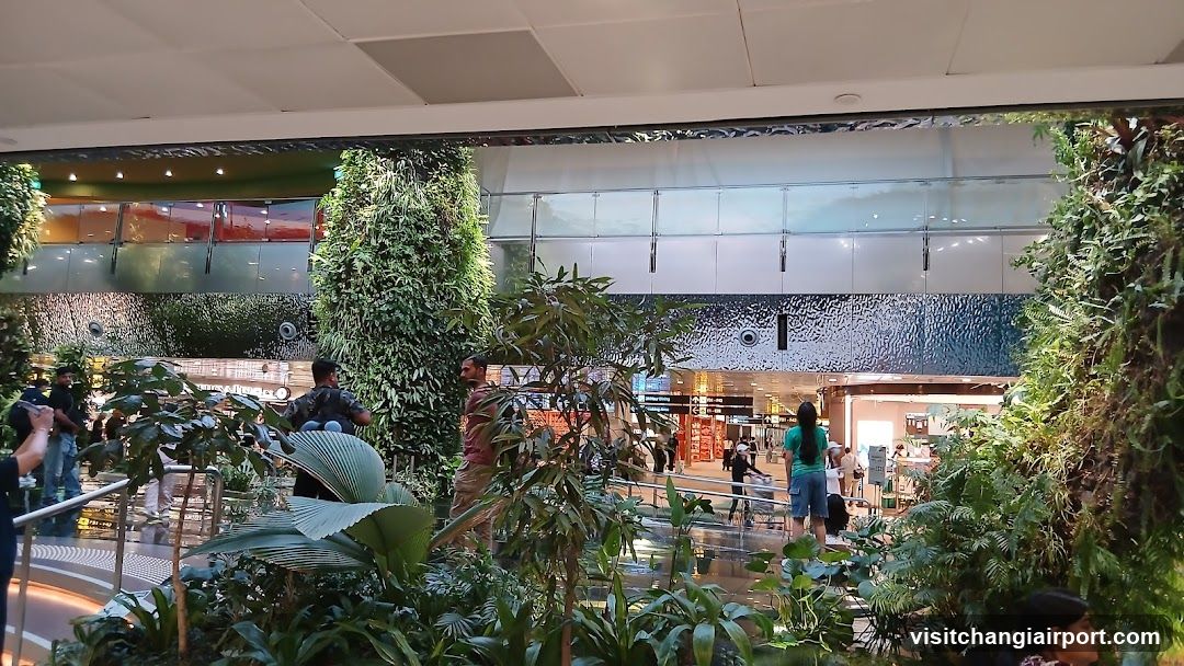 Indoor Mall Scene with Greenery