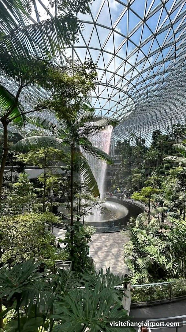 Indoor Tropical Garden with Waterfall