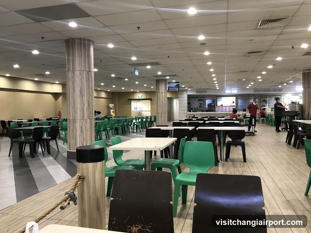Cafeteria Interior with Tables and Chairs