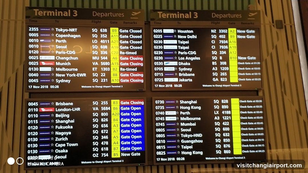 Terminal 3 Departures Board