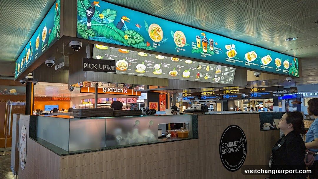 Food Court Interior with Menu Board