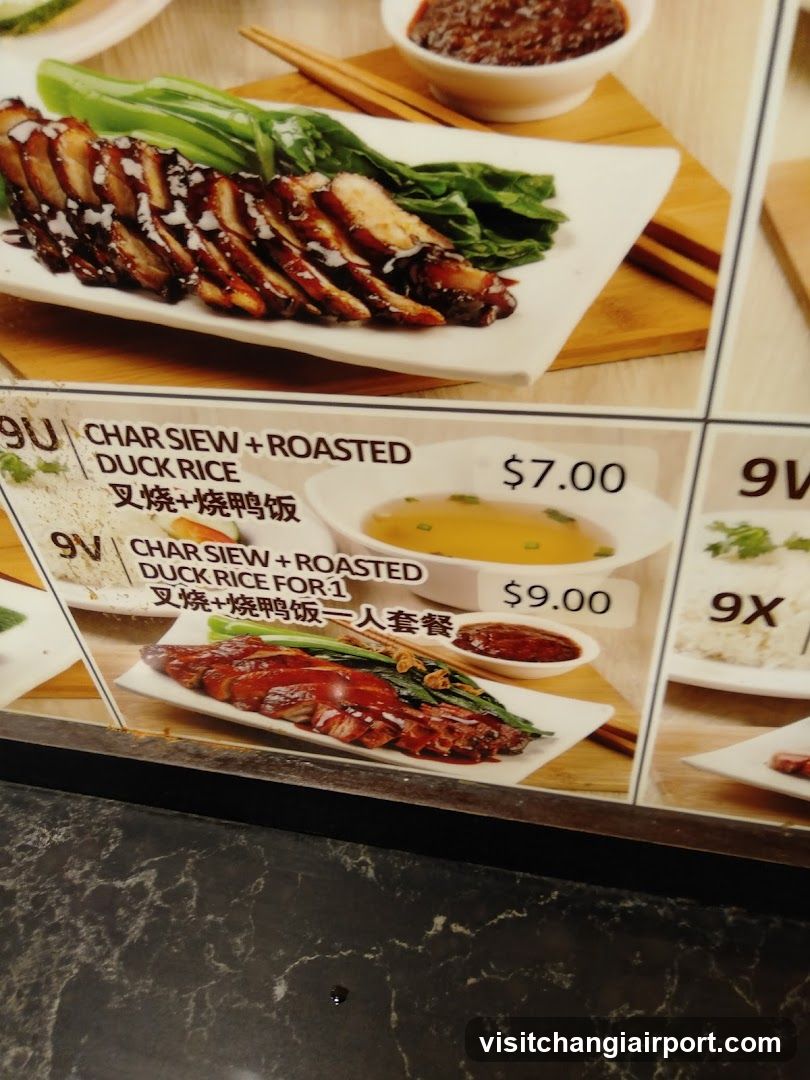 Char Siew + Roasted Duck Rice Menu