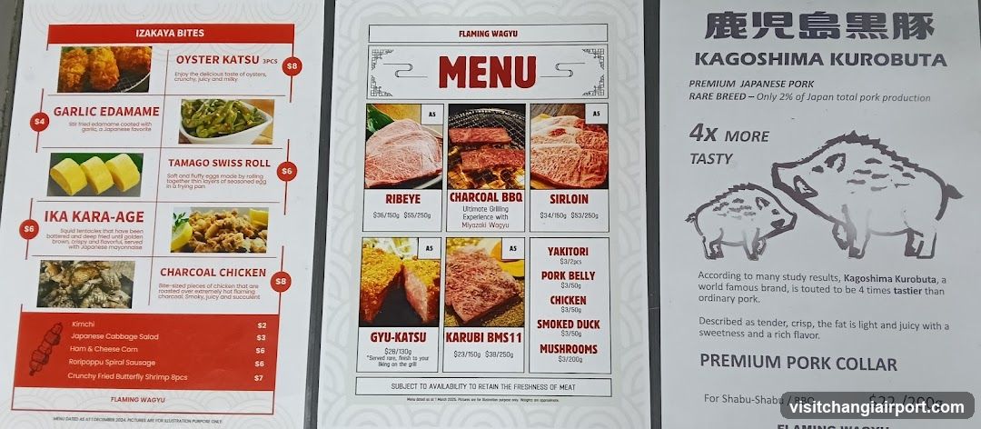 Kagoshima Kurobuta Menu Display