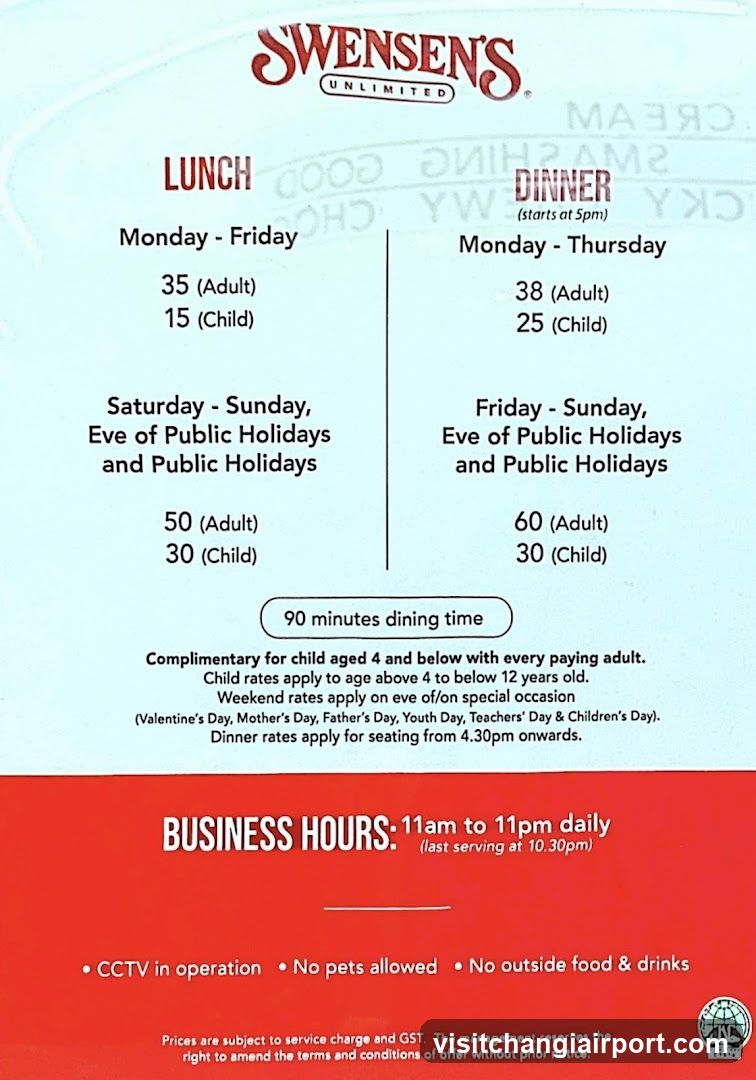 Swensen's Unlimited Menu