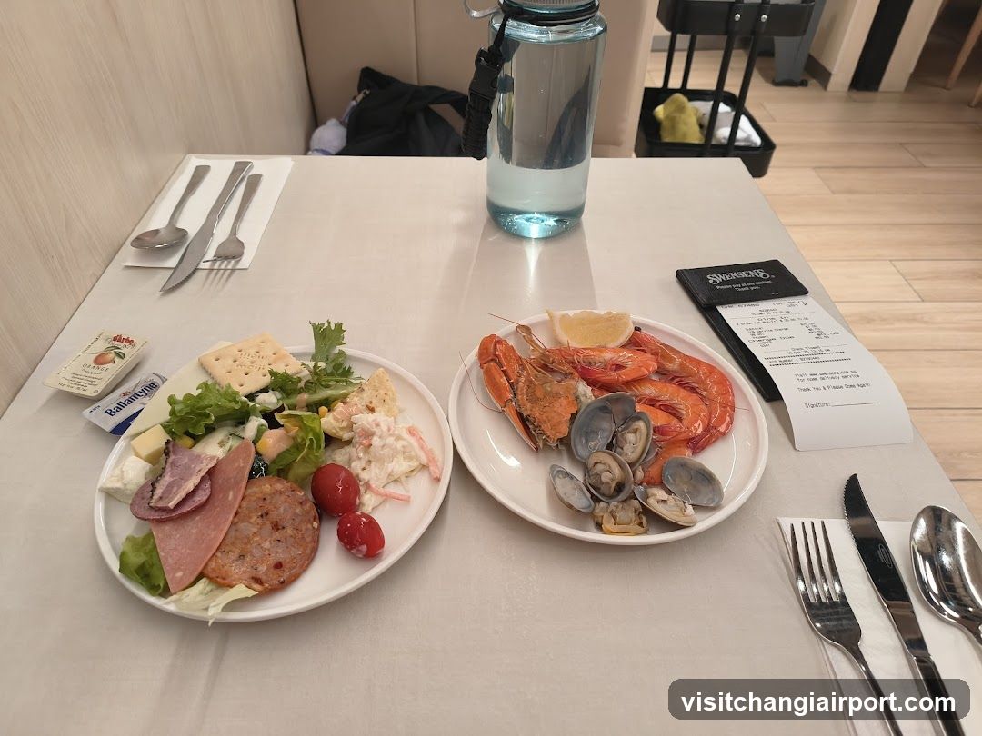 Breakfast Spread with Seafood and Cold Cuts