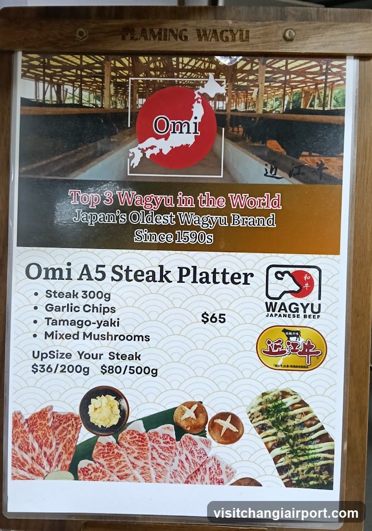 Omi A5 Steak Platter Menu Board
