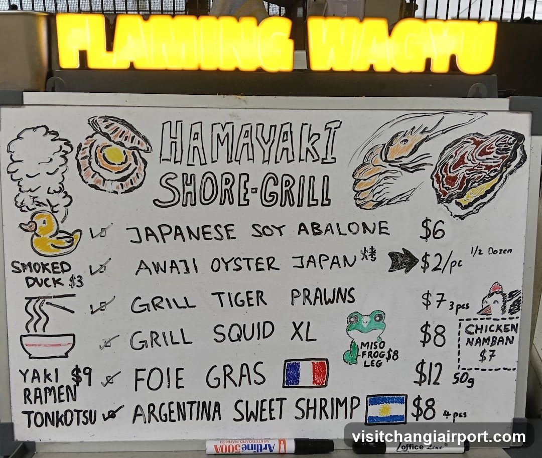 Hamayaki Shore-Grill Menu Board
