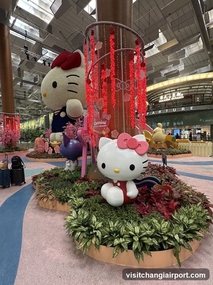 Hello Kitty Display at Airport Terminal