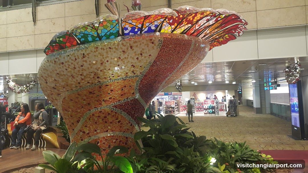 Mosaic Sculpture in Airport Terminal