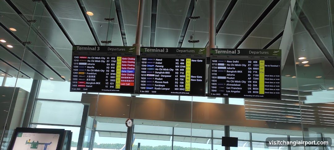 Terminal 3 Departures Board