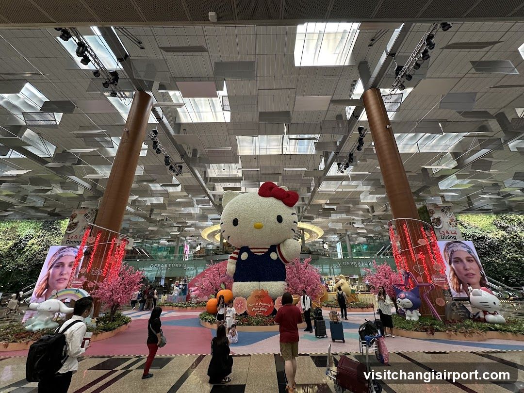 Hello Kitty Display at Airport Terminal