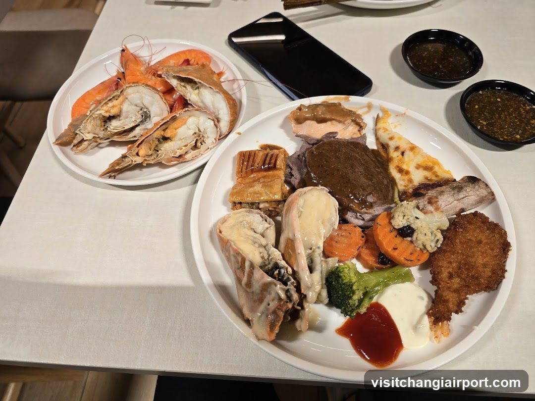 Seafood and Meat Platter with Sauces