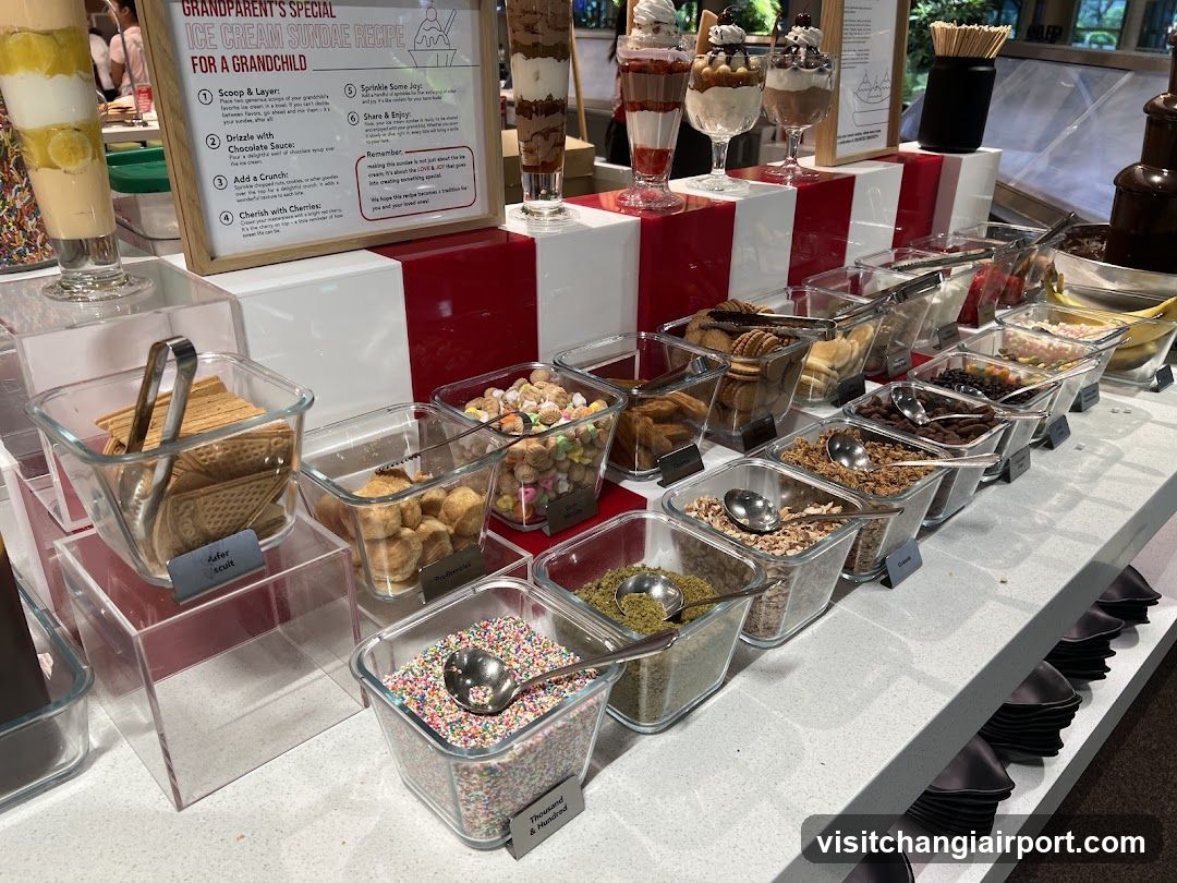 Ice Cream Sundae Ingredients Display