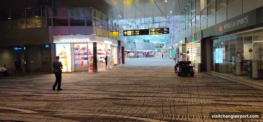 Airport Terminal Exterior at Night