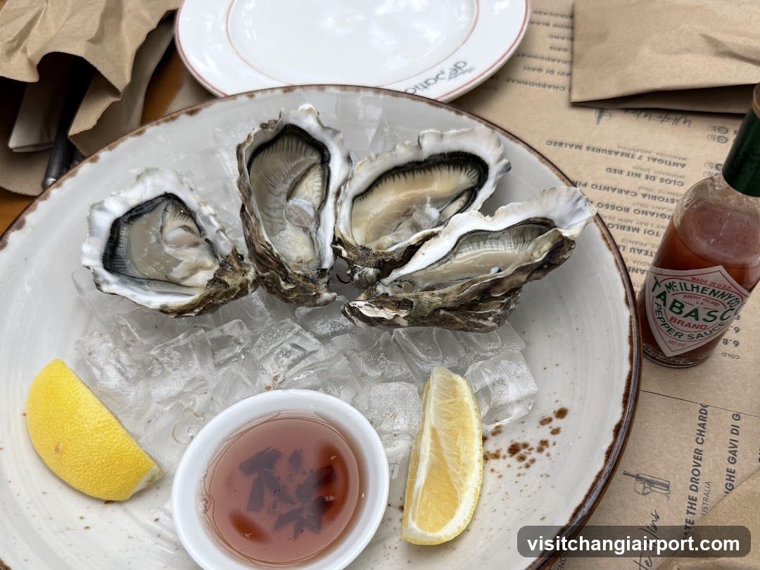 Oysters on Ice with Sauce