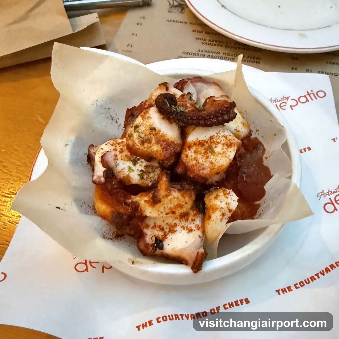 Octopus dish at The Courtyard of Chefs
