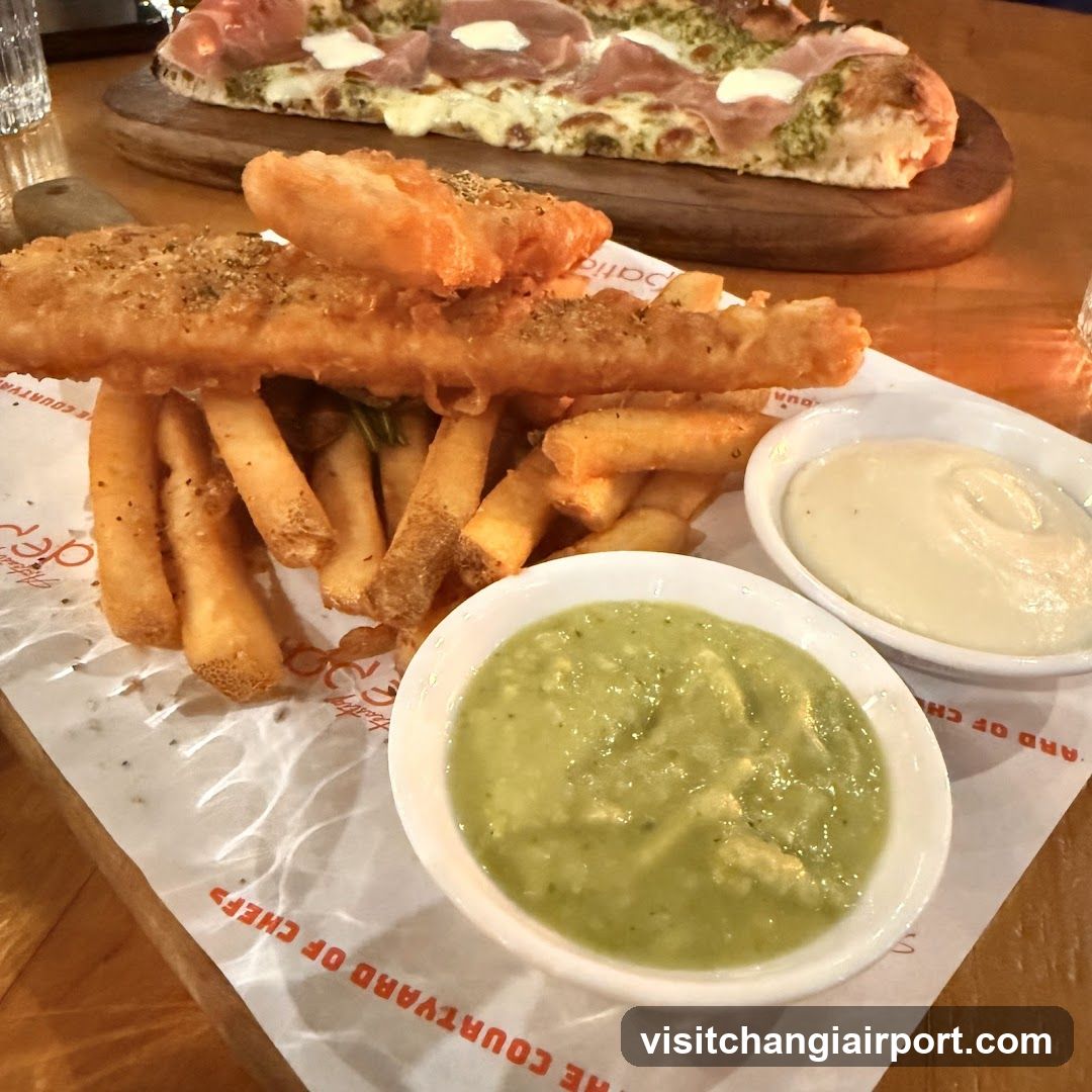 Fish and Chips with Sauces