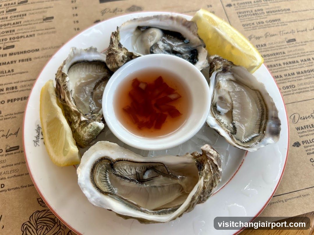 Oysters on the Half Shell with Lemon and Sauce