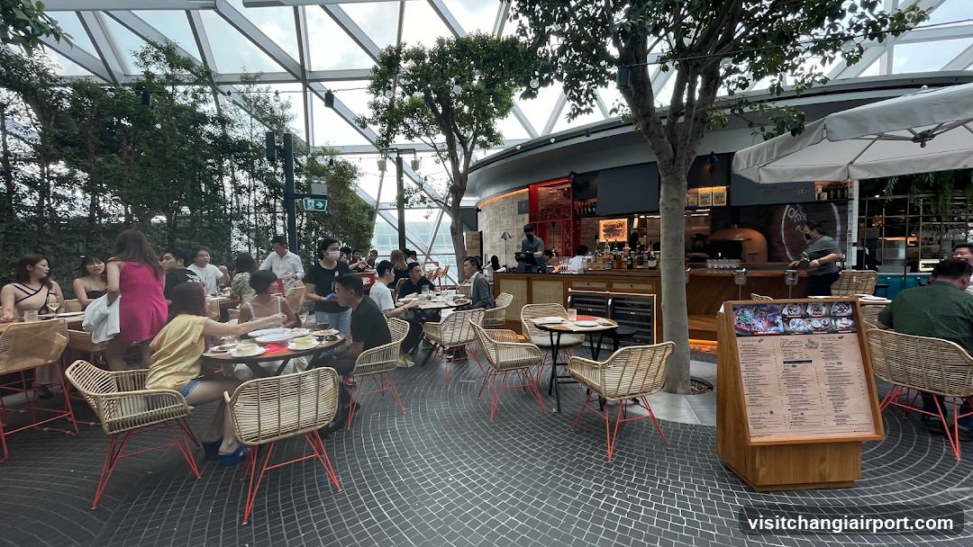Outdoor Dining Area with Menu Board