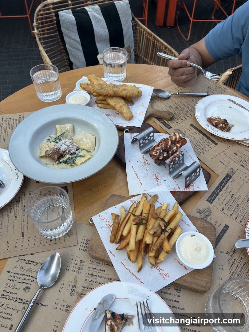 Dining Table with Food and Menu