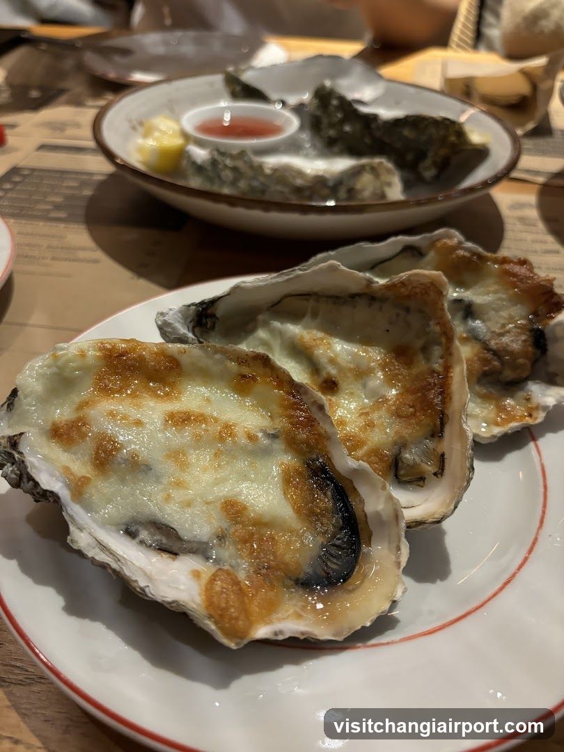 Baked Oysters at a Restaurant