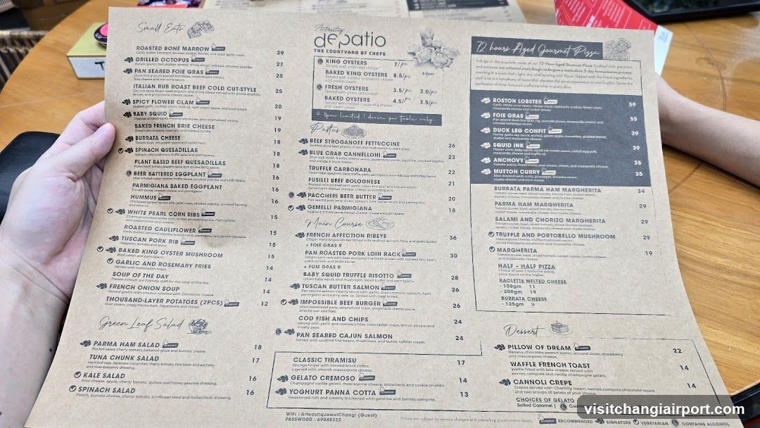Depatio Menu