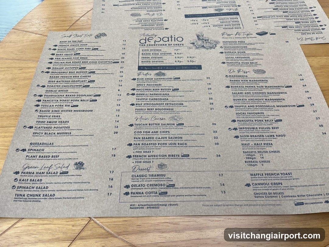 Depatio Menu