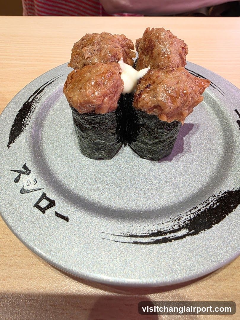 Sushi with Meatball Topping