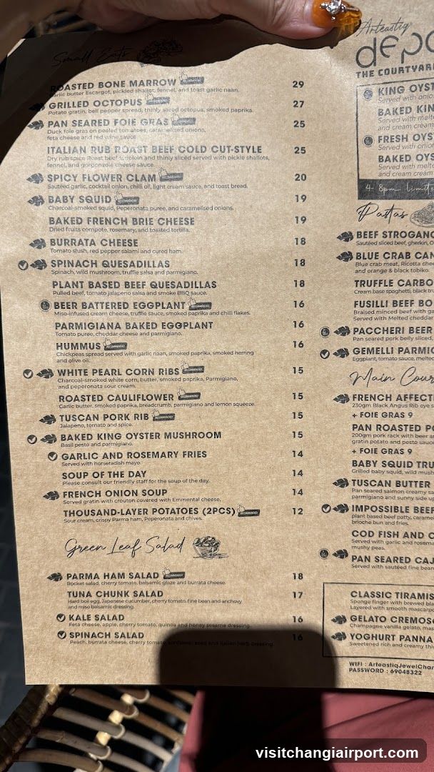 Restaurant Menu Page