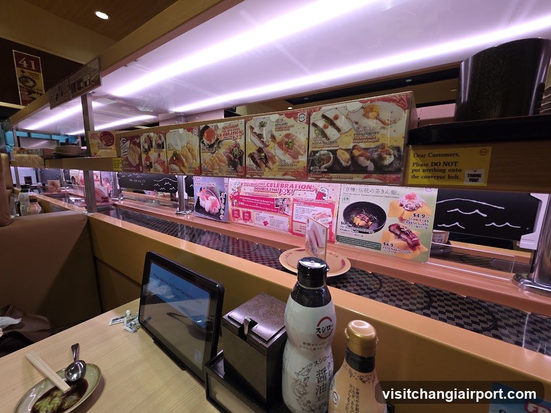 Sushi Conveyor Belt Restaurant Interior