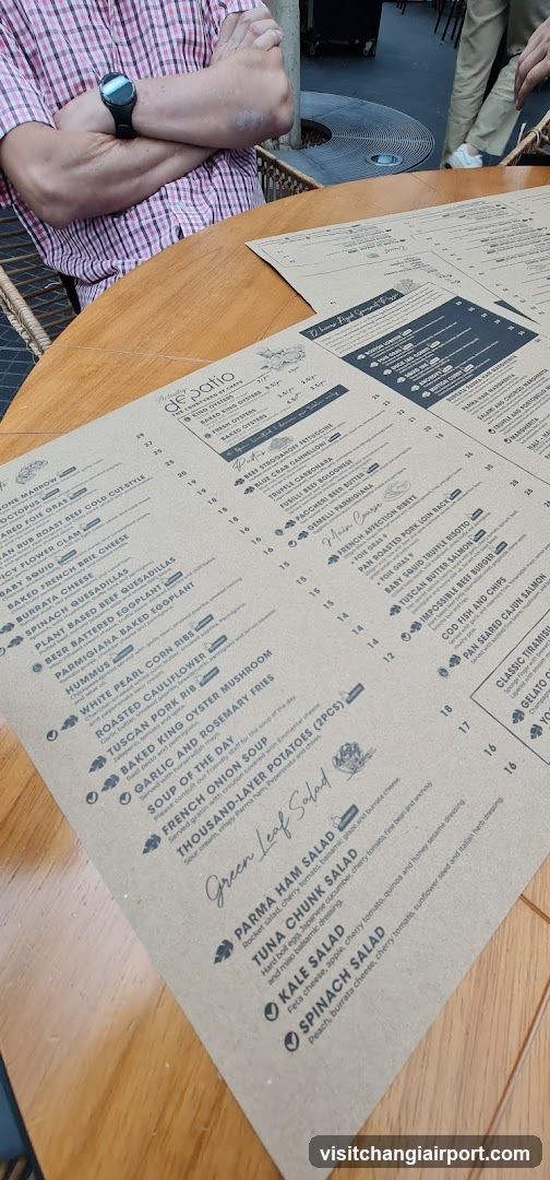 Outdoor Dining Table with Menus
