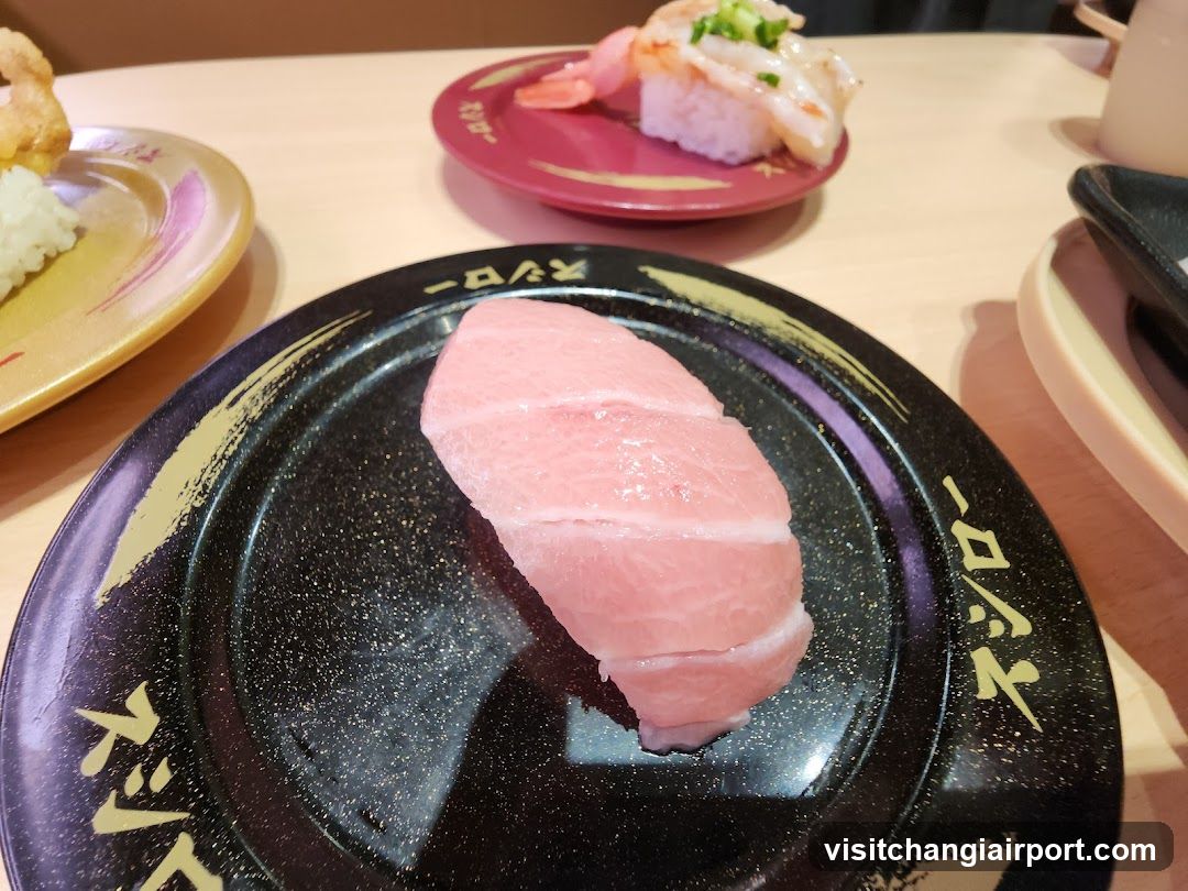Sushi Plate with Pink Fish Sashimi