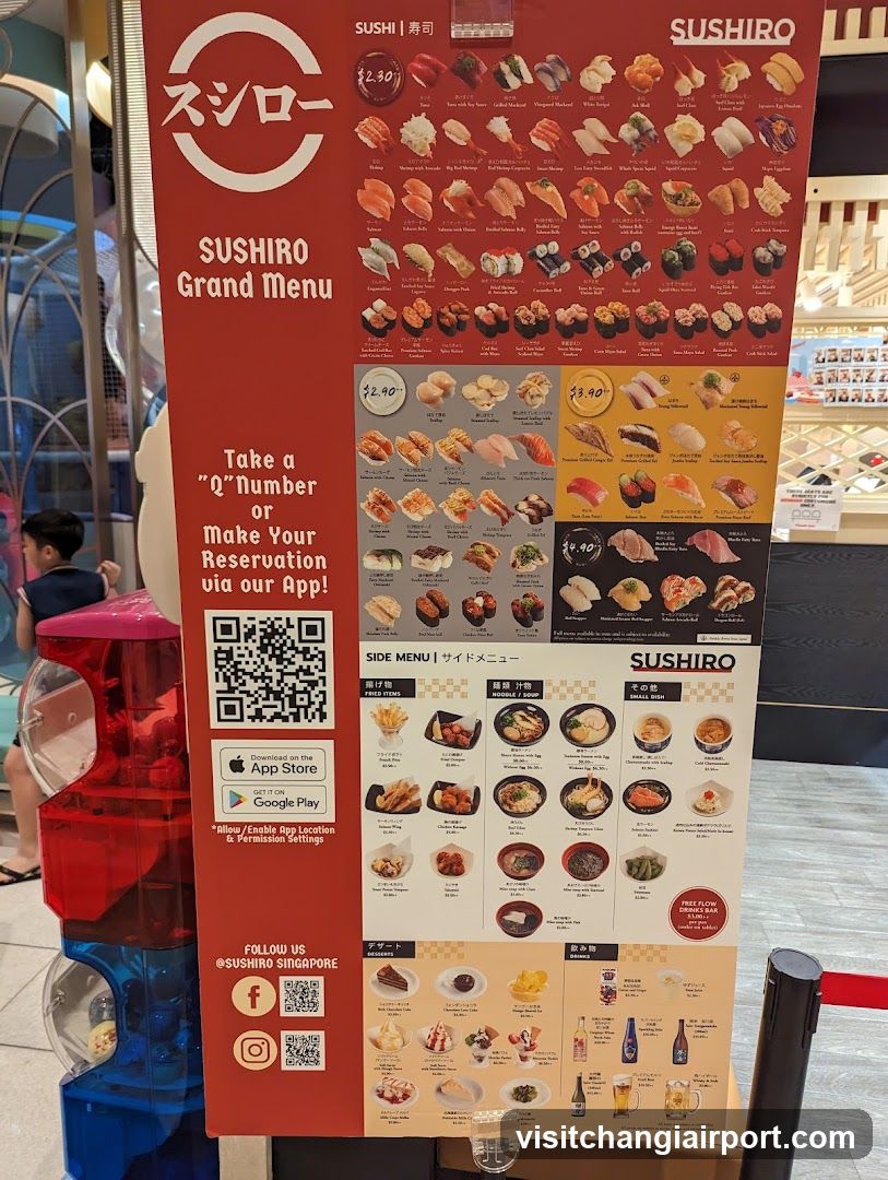 Sushiro Grand Menu
