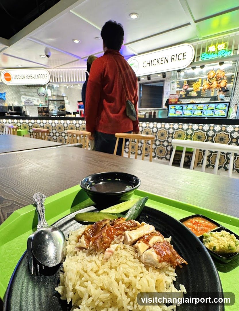 Chicken Rice Meal in Food Court