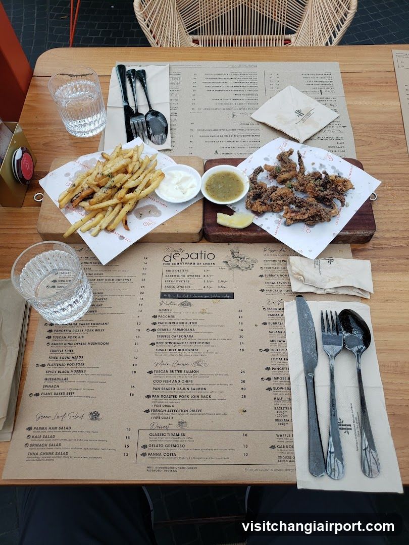 Dining Table with Food and Menu
