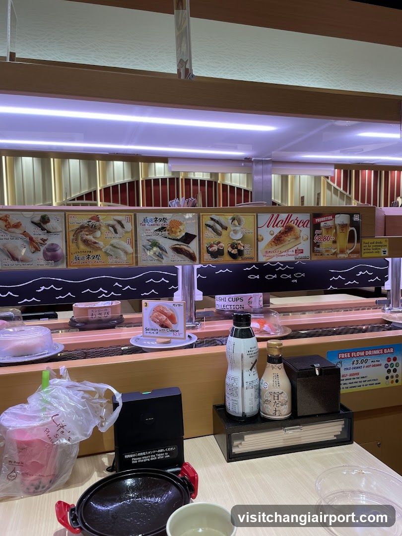 Sushi Conveyor Belt Restaurant Interior