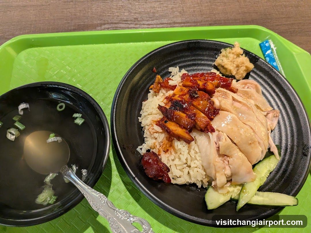 Hainan Chicken Rice with Side Dishes