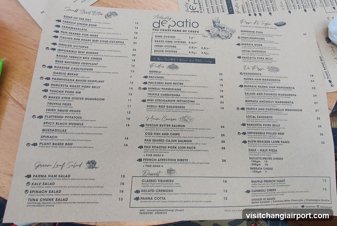Depatio Menu