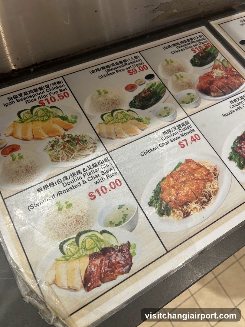 Hawker Center Menu Display