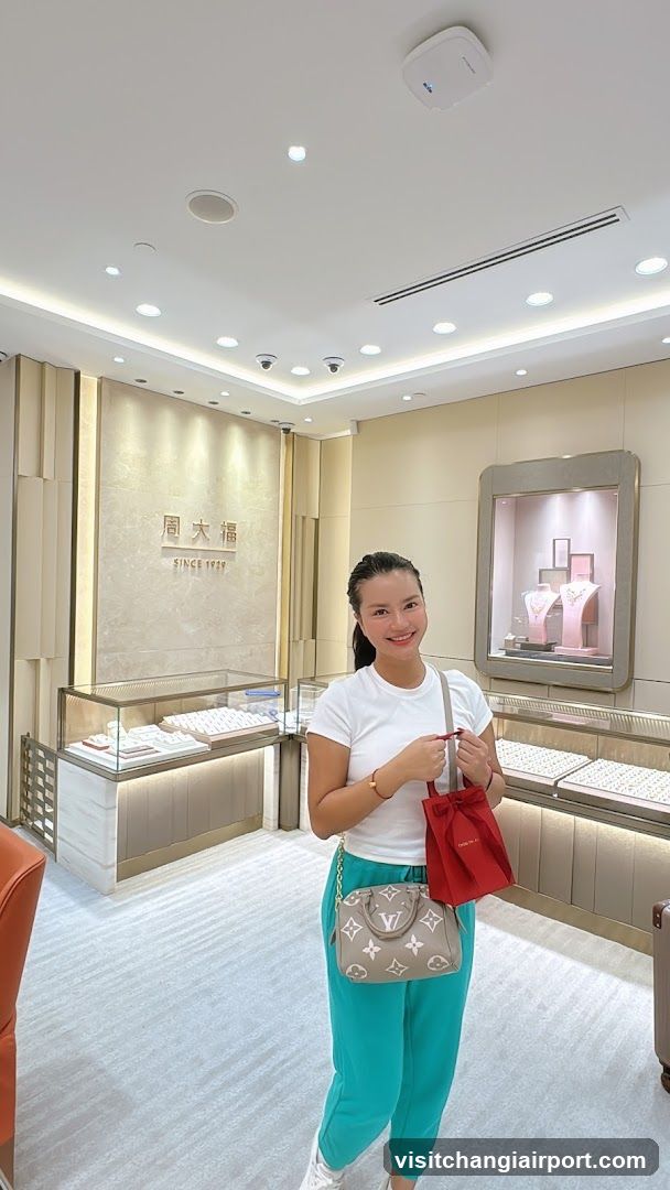 Woman in Jewelry Store Interior