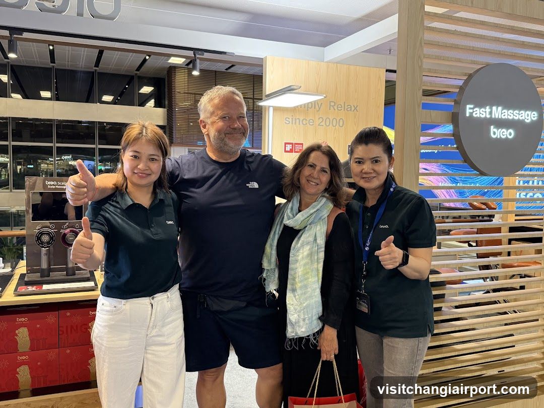Staff and customer photo at breo store